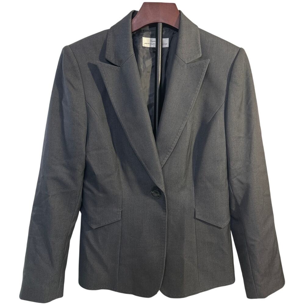 TAHARI Gray Suit Jacket Blazer Size 8